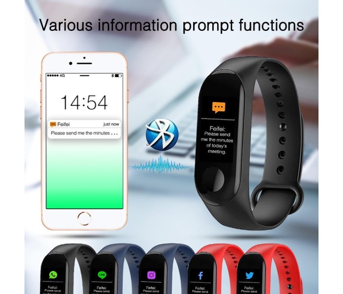 Waterproof Smart Sports Bracelet Fitness Band M6+ Multicolor - Zoom Image 10