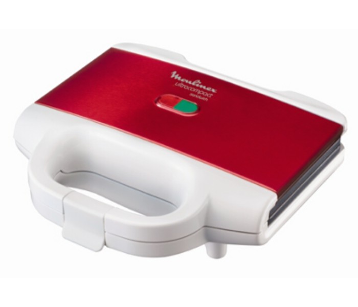 Moulinex SM156843 700 W Ultracompact Sandwich Maker Red and White - Zoom Image