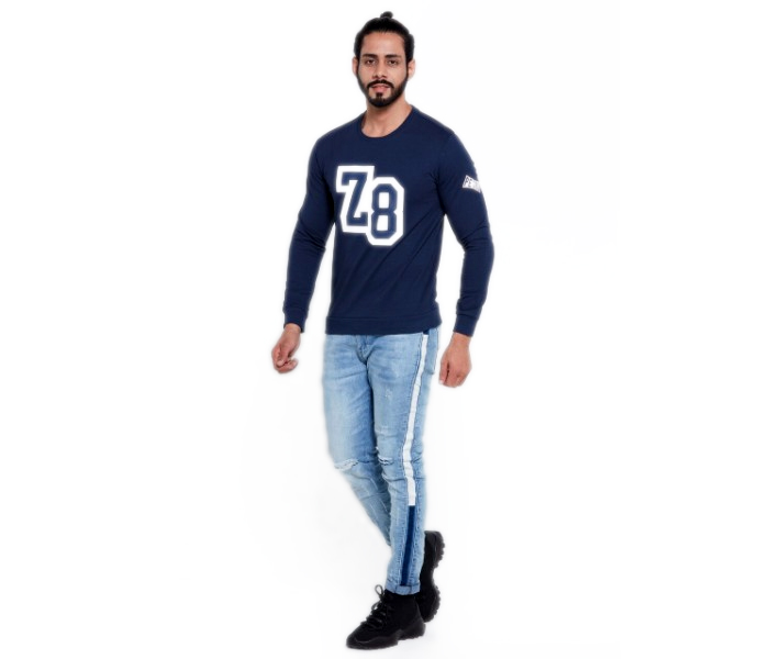 Petro OU10045 Printed Long sleeve Crew Neck T- Shirt 2XL Blue - Zoom Image 3