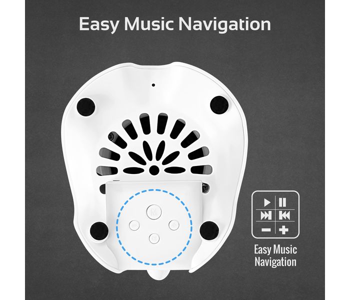 Promate Snowy Multi-Function Wireless Stereo Speaker with HD Sound - White - Zoom Image 3