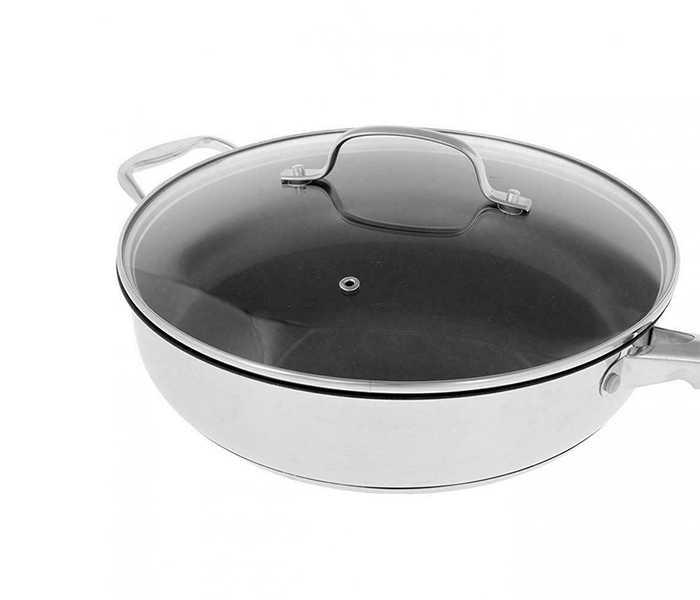 Royalford RFU9053 30CM Stainless Steel Saute Pan with Lid - Silver - Zoom Image 1