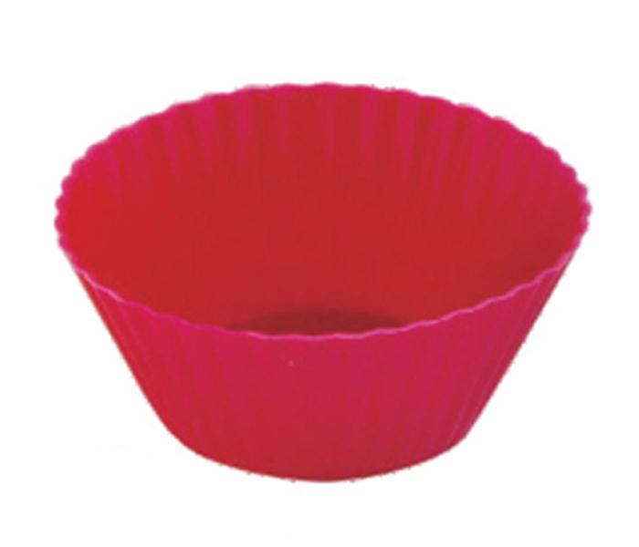 Royalford RF6498 Silicone Cupcake Mould - Red, 12 Pieces - Zoom Image