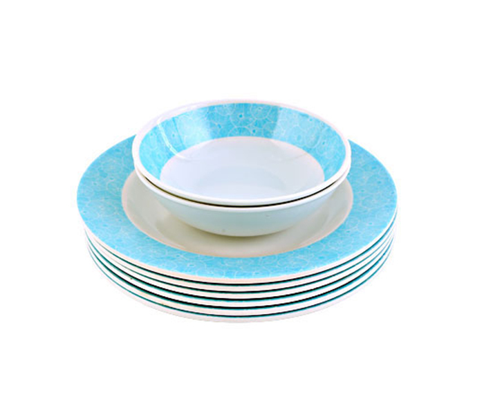 Royalford RF7436 20 Pieces Melamine Dinner Set - Blue - Zoom Image 2