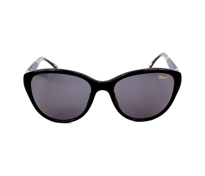 Chopard SCH127 0700 Round Black Frame & Black Mirrored Sunglasses for Women - Zoom Image 3