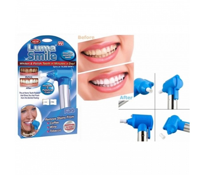 Luma Smile Tooth Polisher and  Whitener Hygiene Kit Nj-7004 Silver and Blue - Zoom Image 1