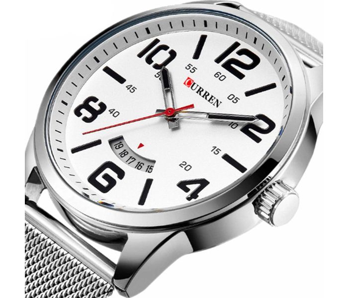 Curren 8236 Fashion Quartz Watch For Men White - Zoom Image 1