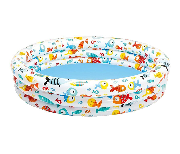 Intex ZX-59431 132 x 28 CM Inflatable 3-Ring Round Fishbowl Pool - Zoom Image 3