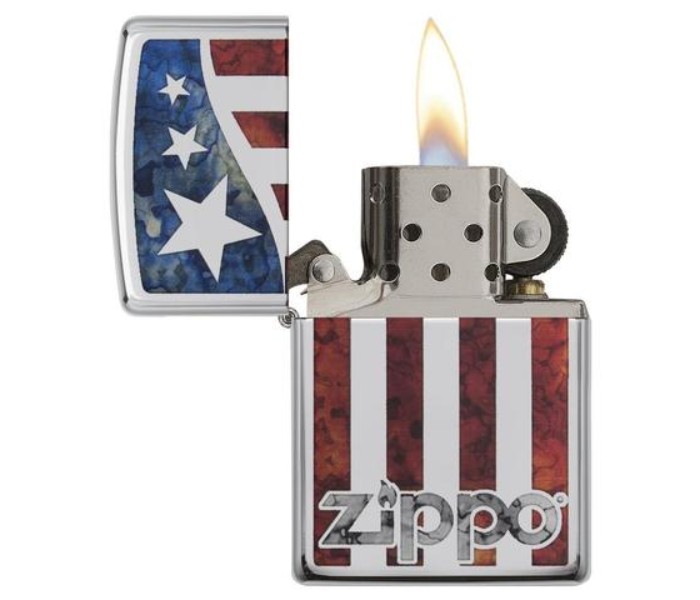 Zippo 29095 US Flag Lighter Silver - Zoom Image 2