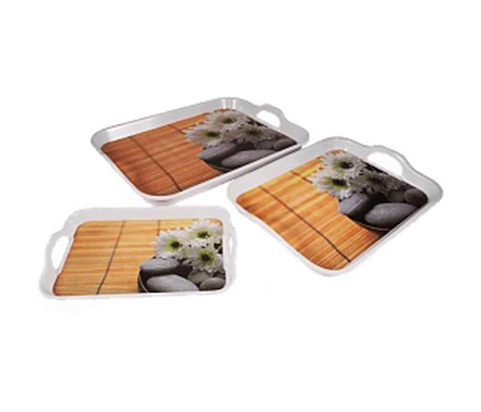 Epsilon EN4244 Kitchen Serving Tray Set - White, 3 Pieces - Zoom Image 3