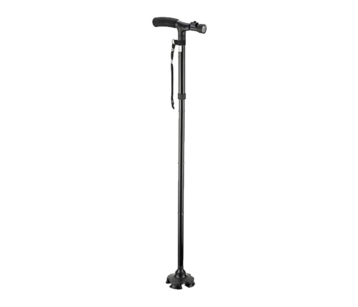 Ultimate Magic Cane Adjustable Folding & Extendable Walking Stick with LED Lights - Black - Zoom Image 1