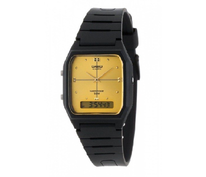 Casio AW-48HE-9AVDF (CN) Mens Casual Analog and Digital Watch Black and Gold - Zoom Image 3