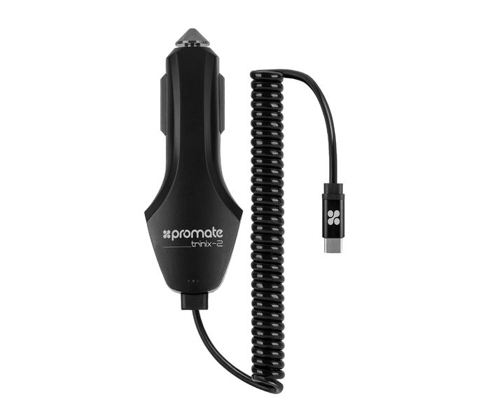 Promate Trinix-2 8.4A Heavy Duty USB 3.1 Type C Car Charger, Black - Zoom Image 9