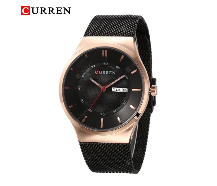 Curren 8311 Stainless Steel Analog Quartz Watch For Men Black - Zoom Image 1