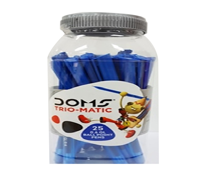 DOMS DM-7224 0.6 Trio Matic Gel Ball Point Pens - 25 Pieces - Zoom Image