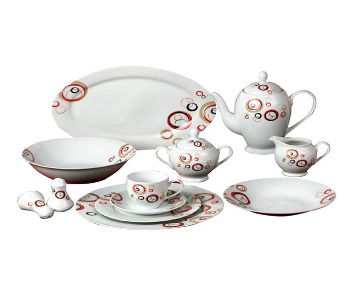  Royalford RF6016 Porcelain Ware Dinner Set Round - 49 Pieces - Zoom Image