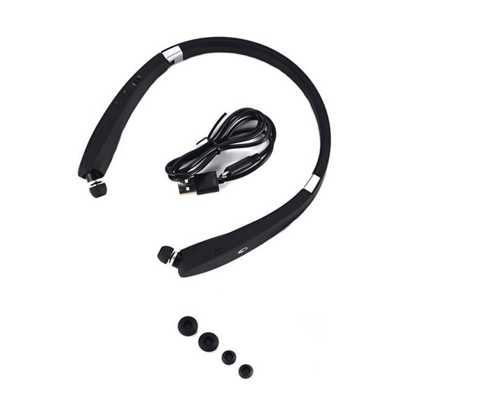 Trands TR-SX991 Retractable & Foldable Bluetooth Neckband Headset - Black - Zoom Image 5