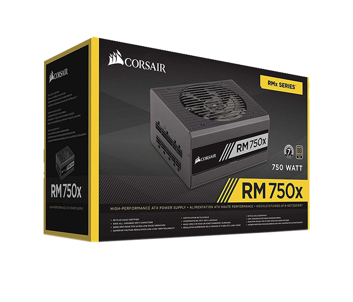 Corsair CP-9020179-UK RMx Series RM750x 750 Watt 80 Plus Gold Certified Fully Modular PSU - Black - Zoom Image 6