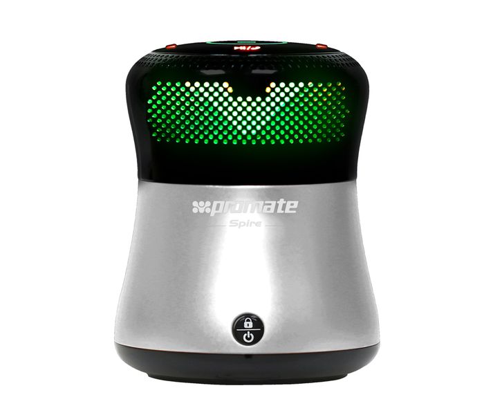 Promate Spire Portable Bluetooth Speaker with NFC Connectivity - Silver - Zoom Image 3