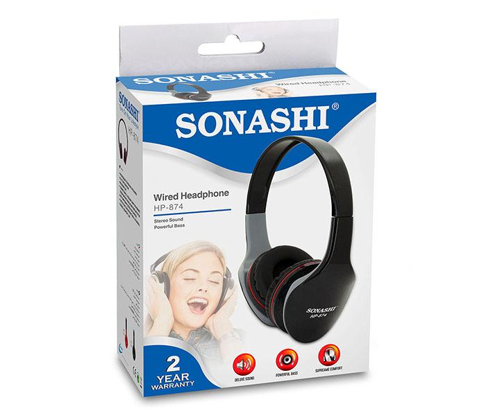 Sonashi HP-874 Wired Headphone - Black - Zoom Image 6