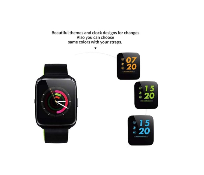 Bluetooth Smartwatch Fitness Tracker Colour Display Touchpad Heart Rate Monitor Waterproof Wristband Bracelet X7- Black - Zoom Image 2