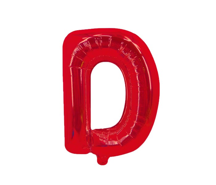 Party Time D-RE-803379 Letter D 16 Inch Foil Balloon Red - Zoom Image