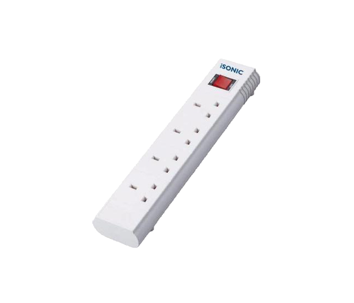 iSonic IX 214 4 Way Extension Socket - White - Zoom Image