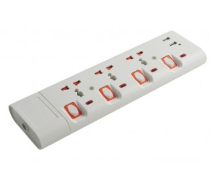 Geepas GES4094 Extension Socket with USB port White (Duplicate - Zoom Image