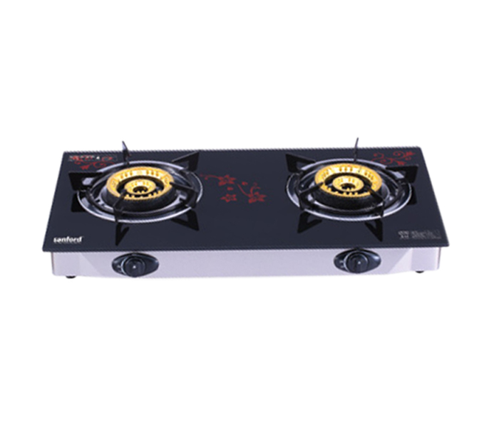 Sanford SF5230GC 2B Glass Double Burner Gas Stove - Black - Zoom Image