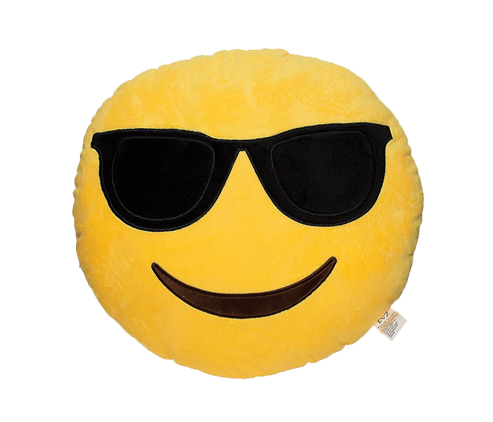 EMOJI Round Cushion Stuffed Plush Soft Pillow - Yellow - Zoom Image