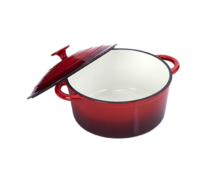 Royalford RFU9055 26CM Cast Iron Enamel Coating Cooking Pot - Red - Zoom Image 1