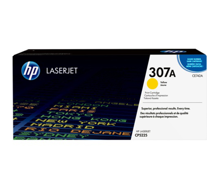 HP 307A Original LaserJet Toner Cartridge - Yellow (CE742A) - Zoom Image