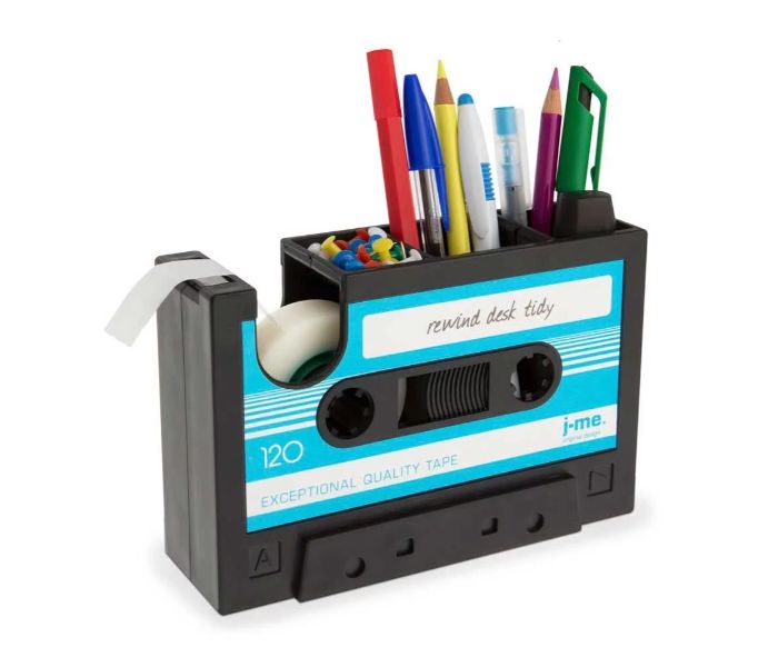 Retro Cassette Tape Machine plus Brush Pot RETRO45 Black and Blue - Zoom Image 2