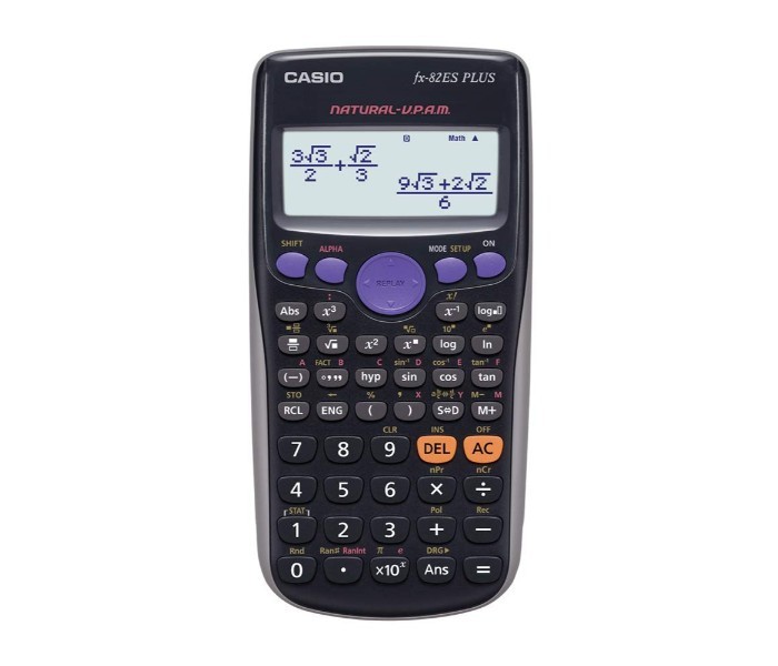 Casio FX82ES Plus Scientific Calculator Black - Zoom Image