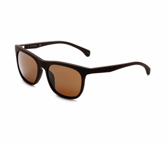 Calvin Klein CKJ818S 256 Wayfarer Brown Frame & Brown Mirrored Sunglasses for Unisex - Zoom Image