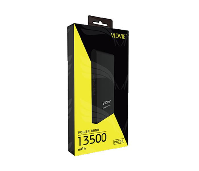 Vidvie PB-708 13500mAh Portable Dual Port Powerbank - Black - Zoom Image 1