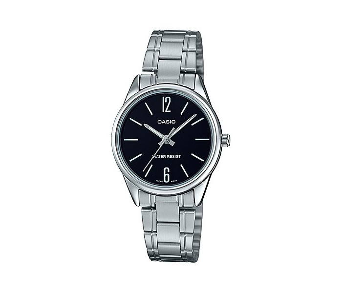 Casio LTP-V005D-1BVDF Womens Analog Watch Silver and Black - Zoom Image