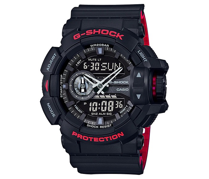 Casio G Shock GA-400HR-1AVDR Mens Analog and Digital Watch Black and Red - Zoom Image