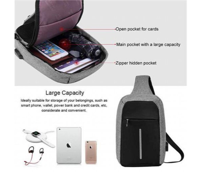 13 In 1 Gift Set of Anti Theft Backpack Bag with Mobile Accessories MAB131 Assorted - Zoom Image 2