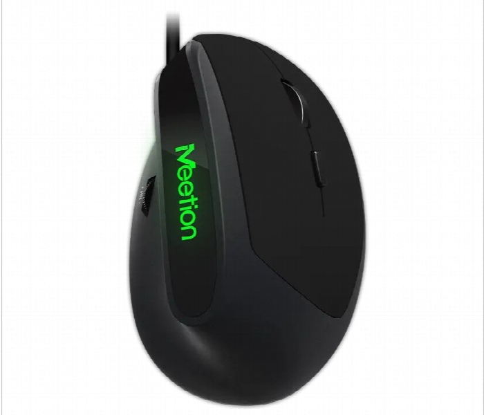 Meetion M390 Ergonomic Vertical Mouse 3200Dpi Usb Black - Zoom Image 1