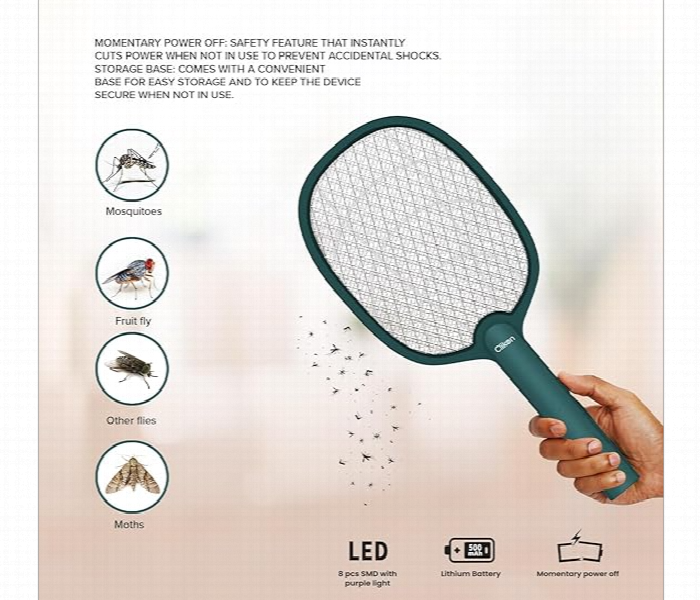 Clikon Ck4071 Rechargeable Mosquito Racket With Storage Base - Zoom Image 5