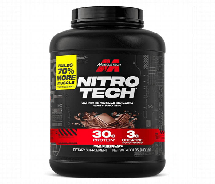 Muscletech Nitrotech Whey Protein 4Lbs Milk Chocolate - Zoom Image 1