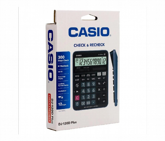 Casio Dj120D Plus 12 Digit Calculator With Check Function Black - Zoom Image 2