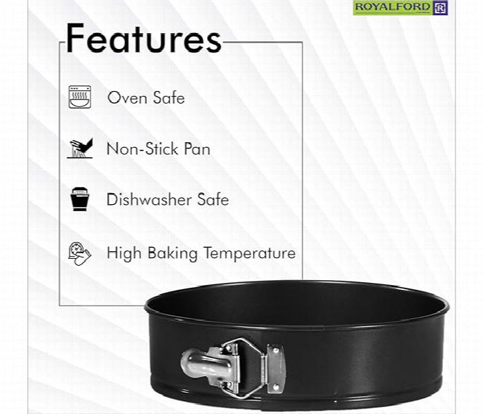 Royalford Rf7036 24Cm Spring Form Cake Pan Black - Zoom Image 6