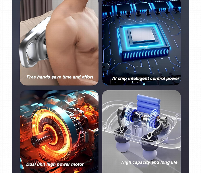 Six Head Gun Massager Deep Tissue Muscle Relaxer - Zoom Image 5