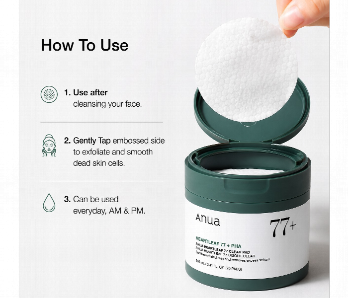 Anua Heartleaf 77 Clear Pad 160Ml - Zoom Image 3