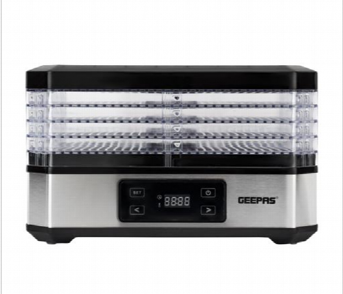 Geepas Gfd63013N Digital Food Dehydrator 500W 5 Tier Black And Silver - Zoom Image 1