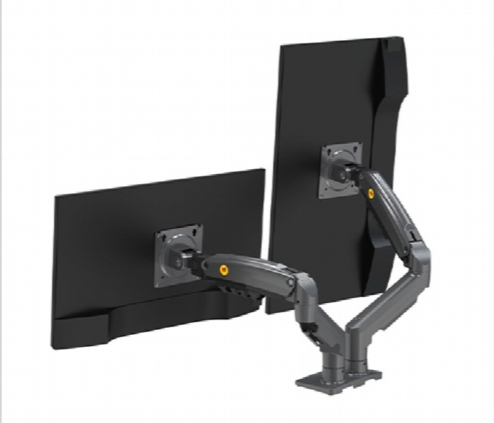 Nb North Bayou F160 Dual Monitor Mount Arm Matte Gray For 17 To 27 Inch Screens - Zoom Image 5