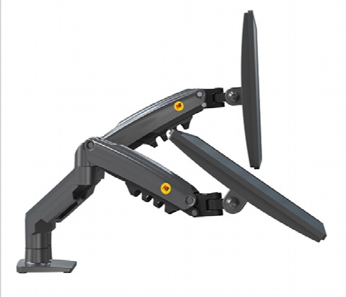 Nb North Bayou F160 Dual Monitor Mount Arm Matte Gray For 17 To 27 Inch Screens - Zoom Image 4