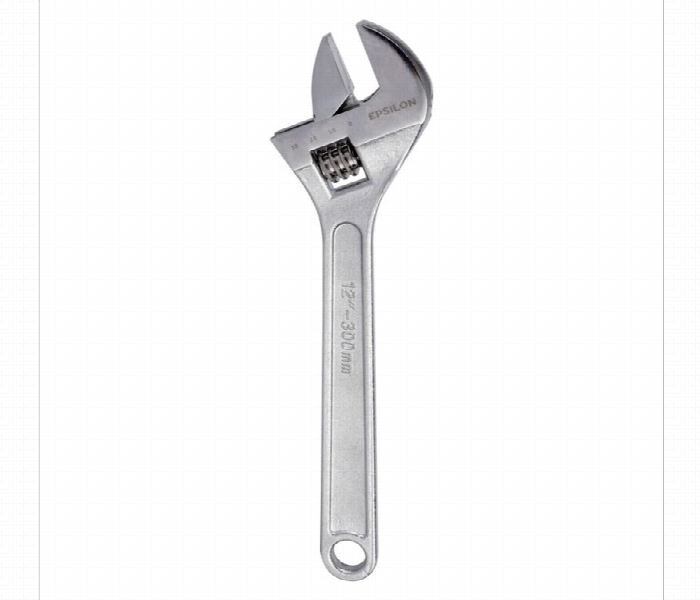Epsilon 12 Inch Adjustable Wrench Et1190 Nickel