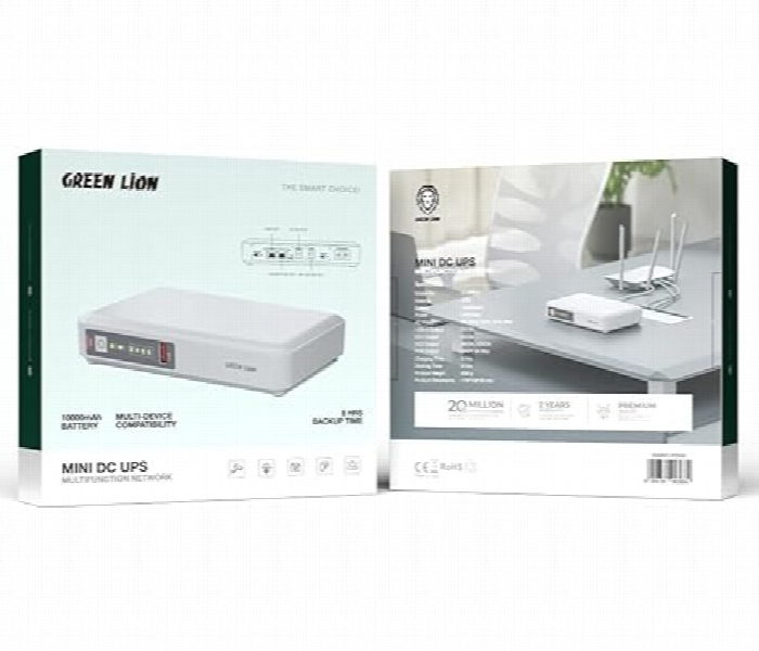 Green Lion G-Ups25  Mini Dc Ups Multifunction Network White - Zoom Image 3